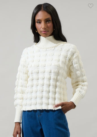 Ivory Mock Neck Sweater