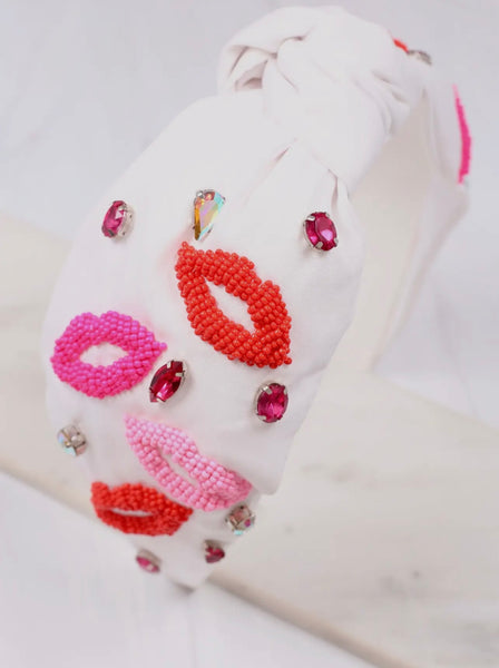 Pucker Up Headband - White