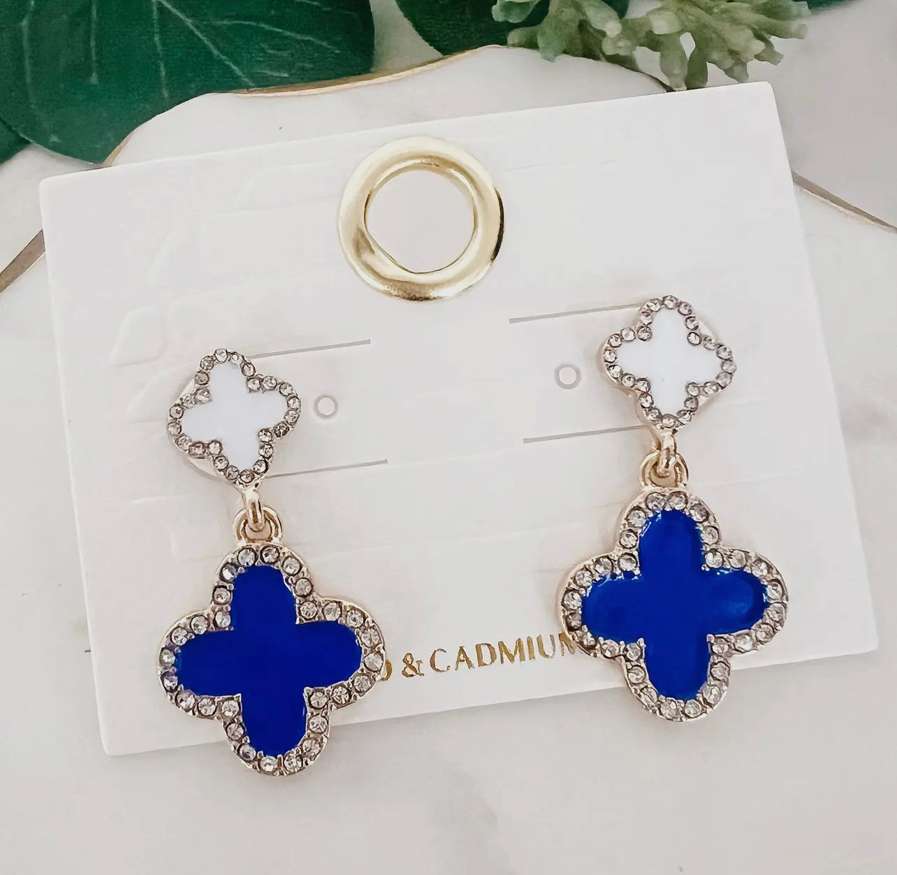 Blue & White Earrings