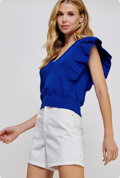Pleated Knit Top