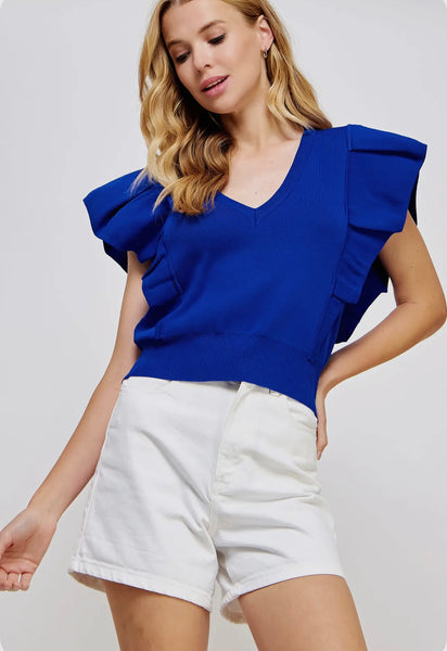 Pleated Knit Top