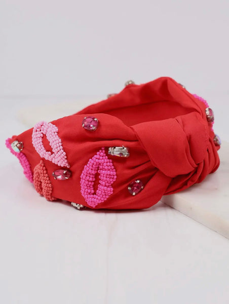 Pucker Up Headband - Red