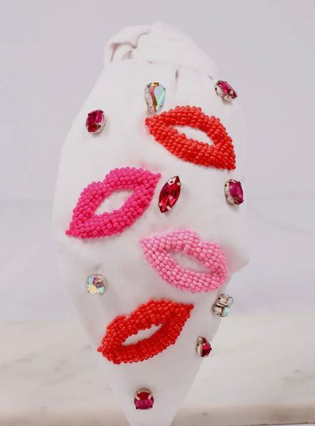 Pucker Up Headband - White
