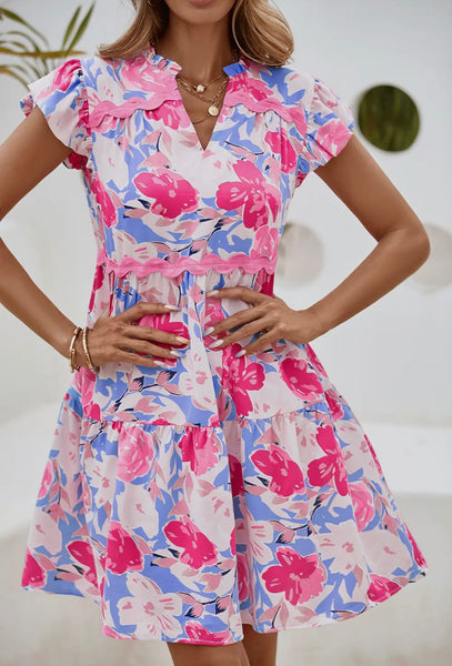 Floral Flutter Dress