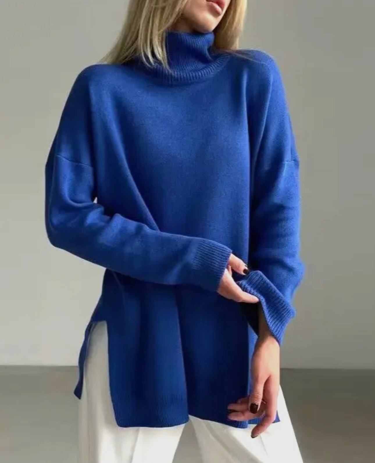 Blue Turtleneck