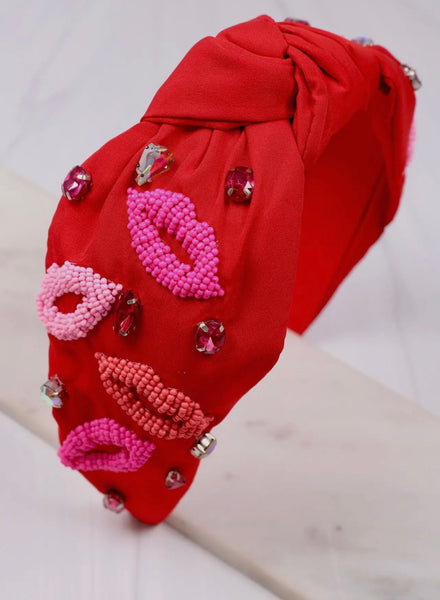 Pucker Up Headband - Red