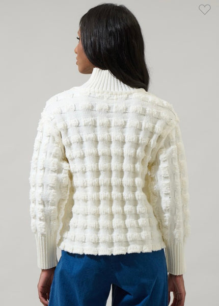 Ivory Mock Neck Sweater