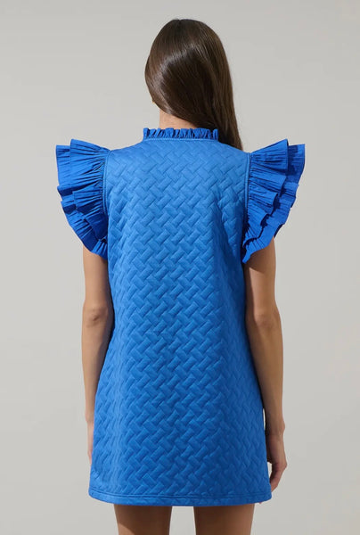 Quilted Ruffle Dress