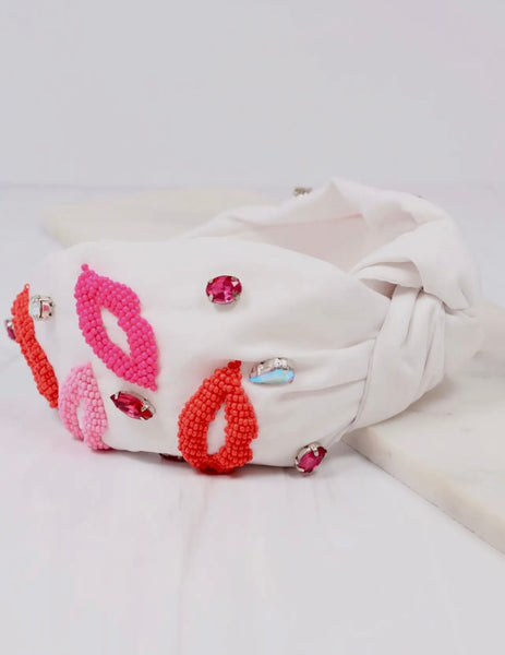 Pucker Up Headband - White