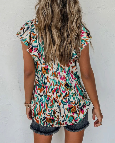 Abstract Ruffle Tank