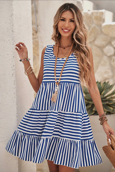 Striped Sleeveless Dress